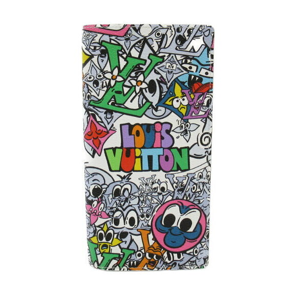 Louis Vuitton Portefoy Brazza NM Zip Wallet Monogram Comic White - Picture 3 of 10